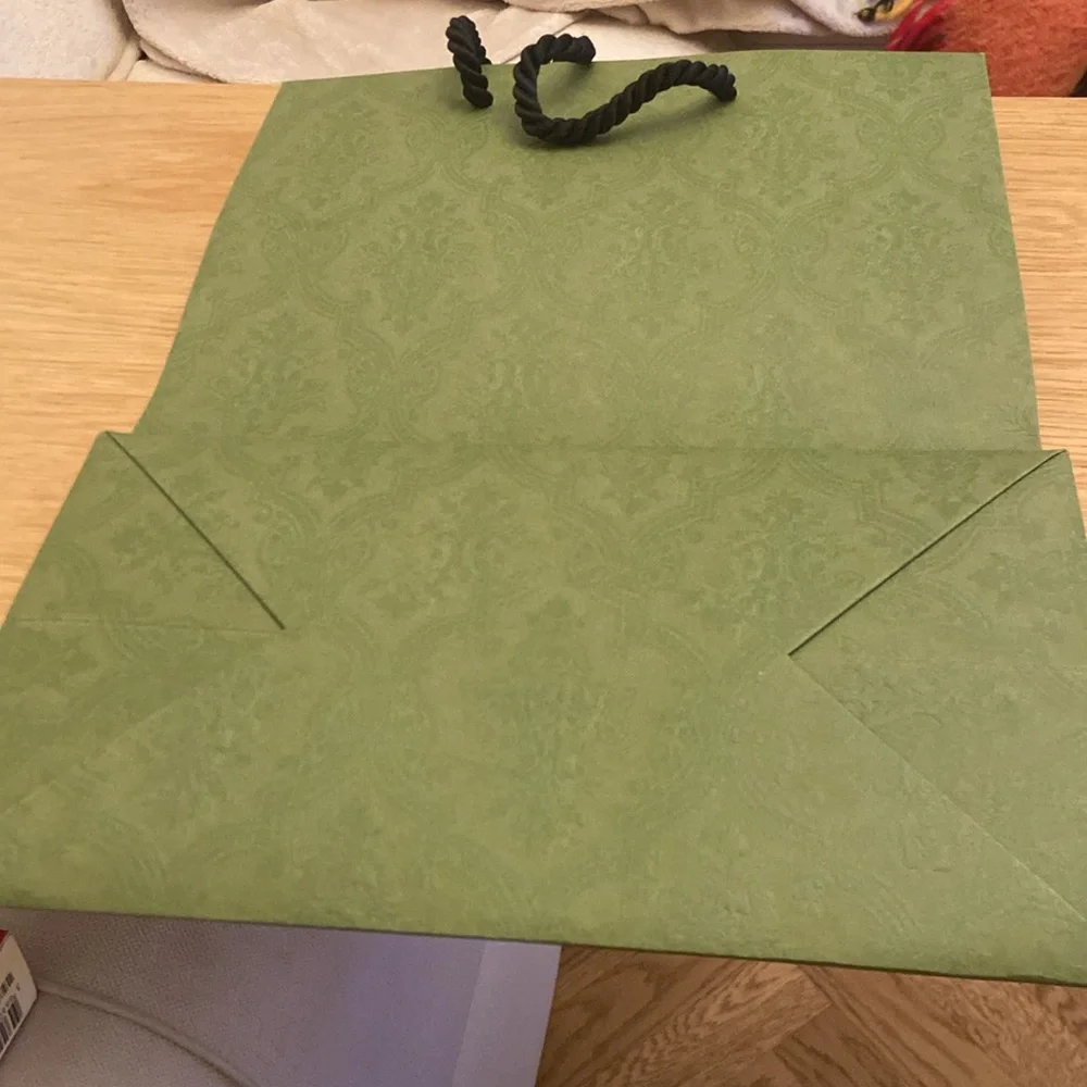 New GUCCI huge shopping paper bag   Green 30x22x10